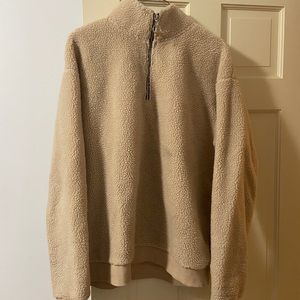 New Look Borg Half Zip Funnel Neck Sweater